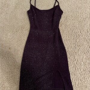 Elegant Purple Glitter Dress